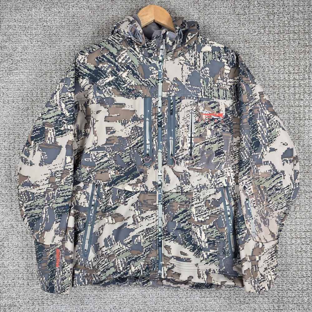 Sitka Jetstream Gore Optifade Camo Windstopper Hooded Hunting Jacket Mens XL